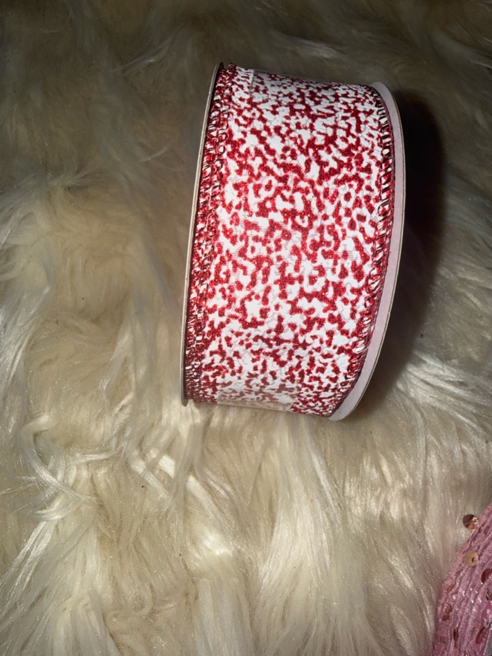 Red Speckled Decorative RibbonMIX  5 for 25